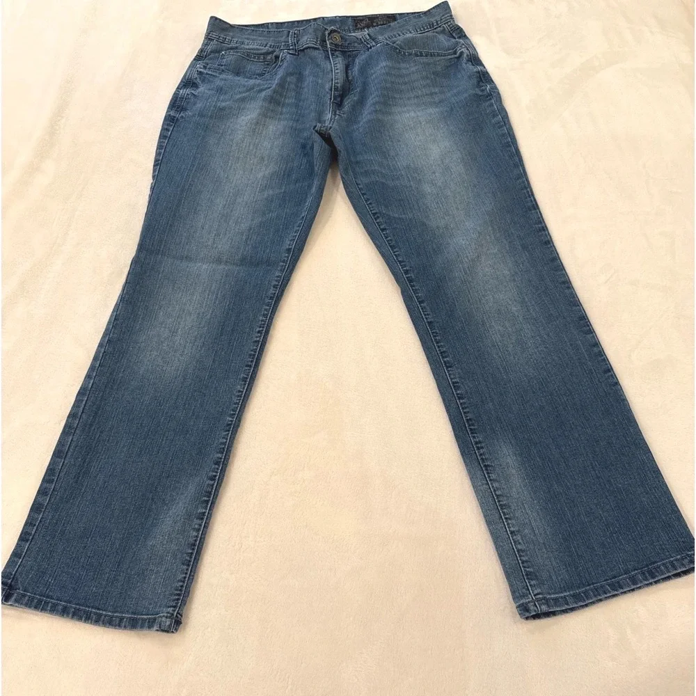 AXEL‎ BRAND Mens Slim Straight Blue Wash Denim Jeans W36 L32